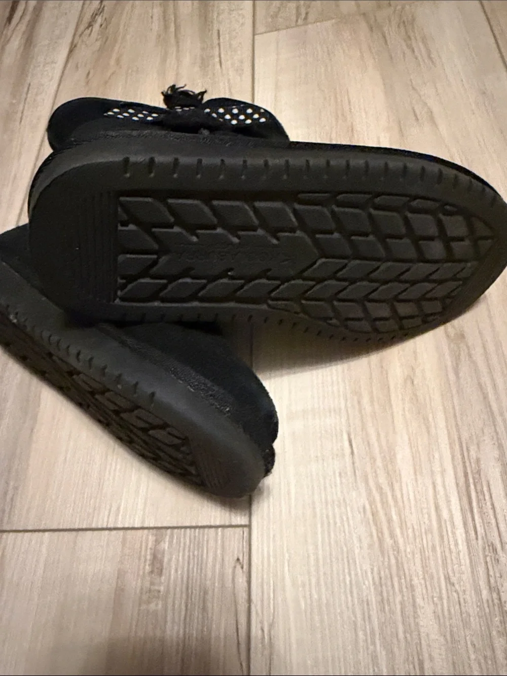 UGG Kids Black Short Suede Boots with Plush Lining